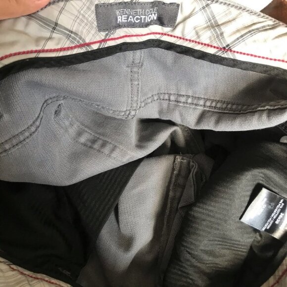 NWOT Kenneth Cole Reaction Gray Relaxed Fit Men Pants Size 36 - Picture 13 of 15